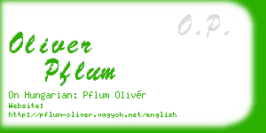 oliver pflum business card